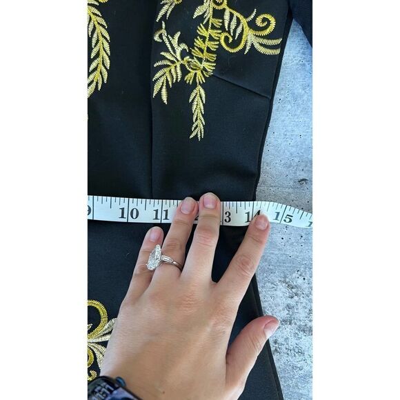 METESIN NWT Black with Gold Detail Embroidered Tunic Dress SMALL - Picture 6 of 7